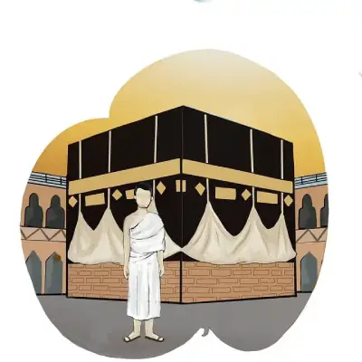 pic of pilgrim with kaaba in Makkah 01
